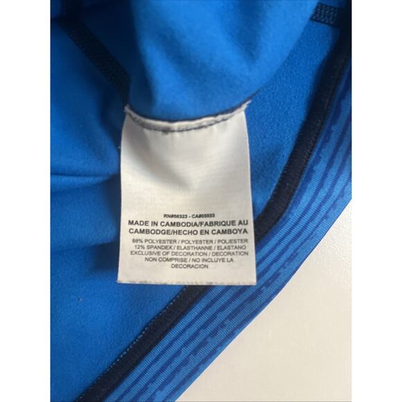 Nike Pro Combat Dri-Fit Hyperwarm Blue Mock Neck Shirt Mens Size Large Thick - Picture 9 of 13